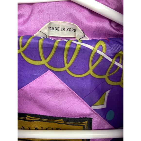Vintage 80s 90s Raingear Purple Rain Jacket Coat Front Zip with Pockets Size L - Picture 3 of 8